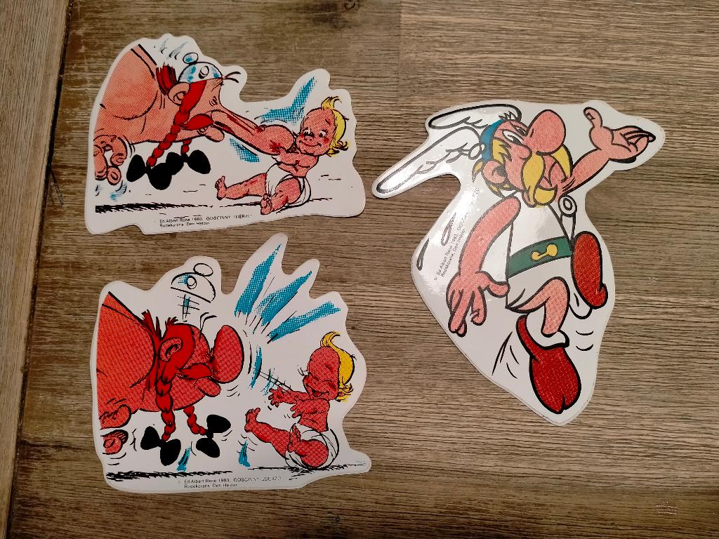 Asterix en Obelix vintage strip sticker stickerset, Verzenden, Zo goed als nieuw, Strip of Tekenfilm