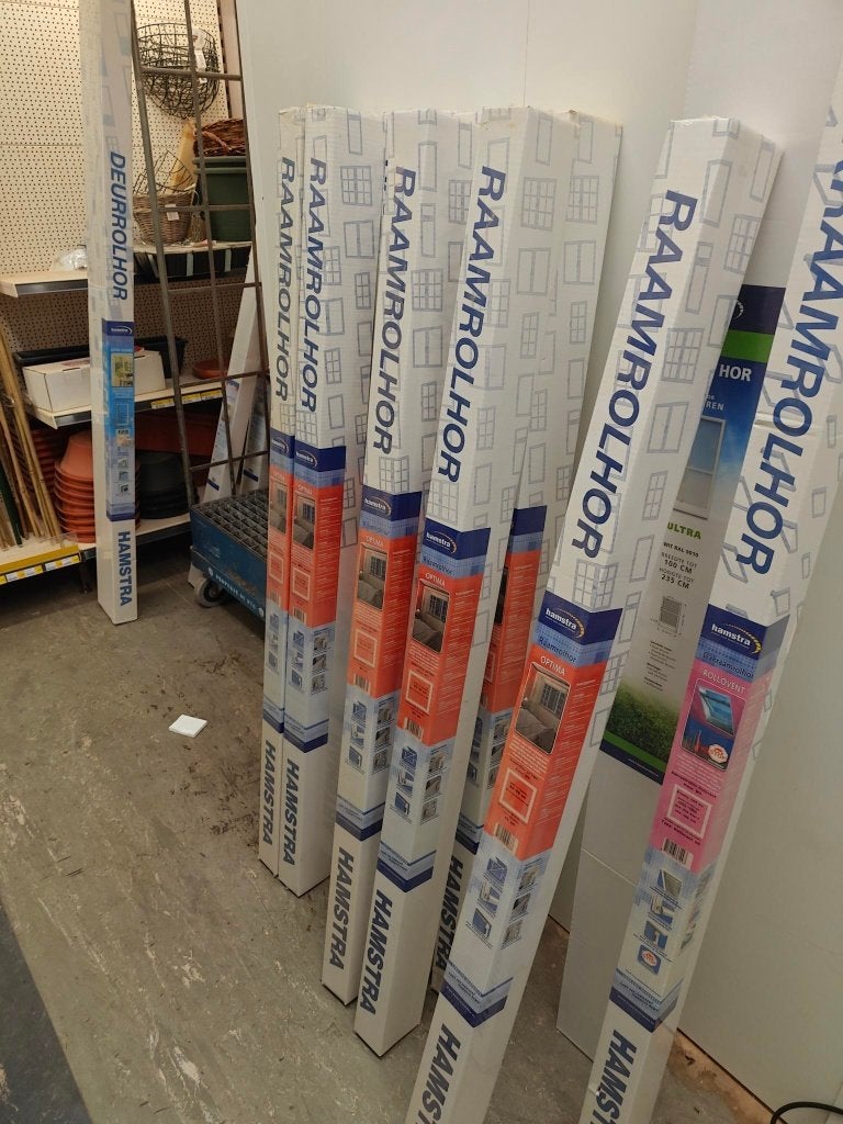raamrolhor, Ophalen, Kunststof, 120 cm of meer, Hordeur