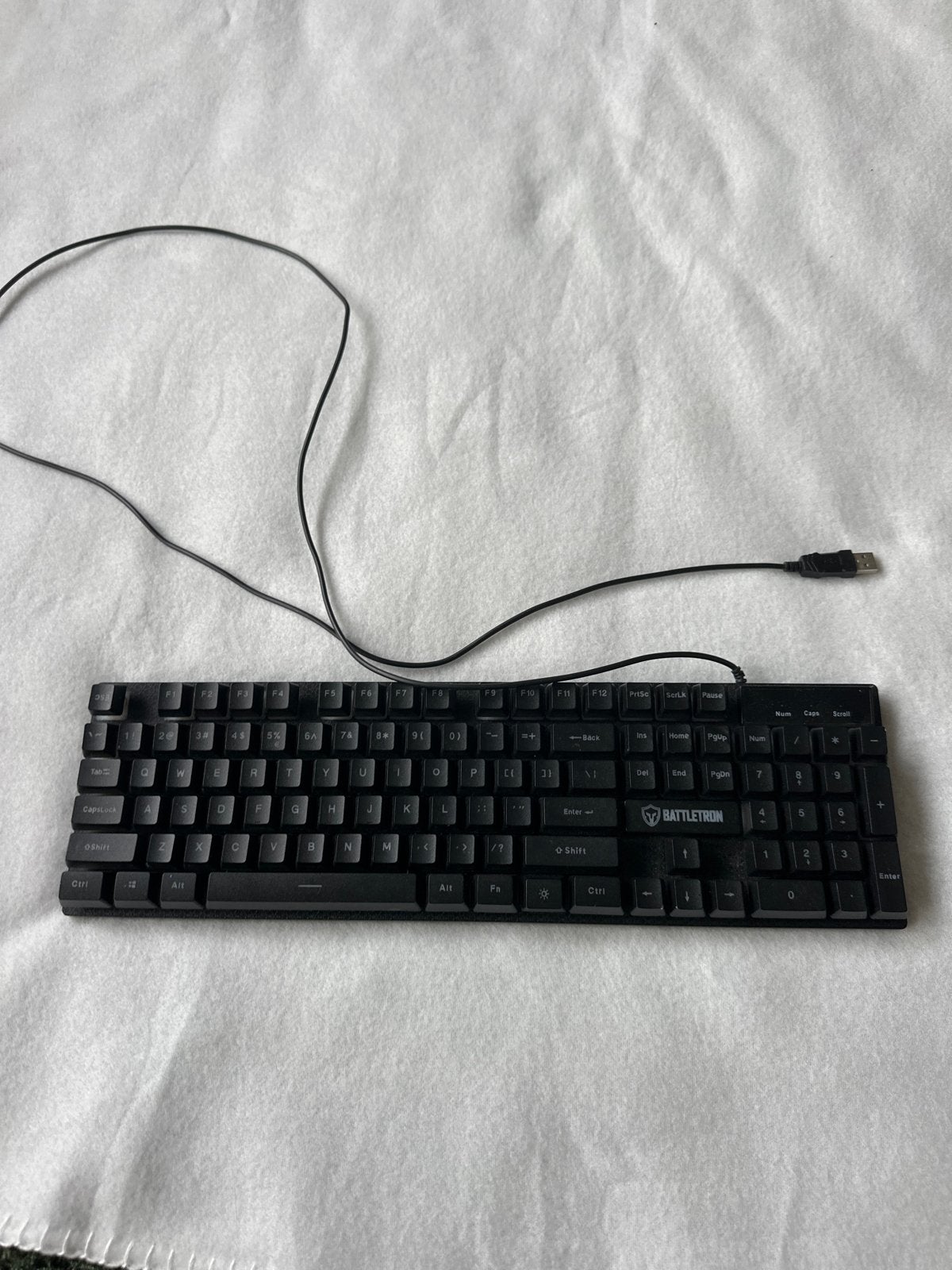Battletron Bedraad Gaming Toetsenbord QWERTY, Gaming toetsenbord, Ophalen of Verzenden, Zo goed als nieuw, Qwerty