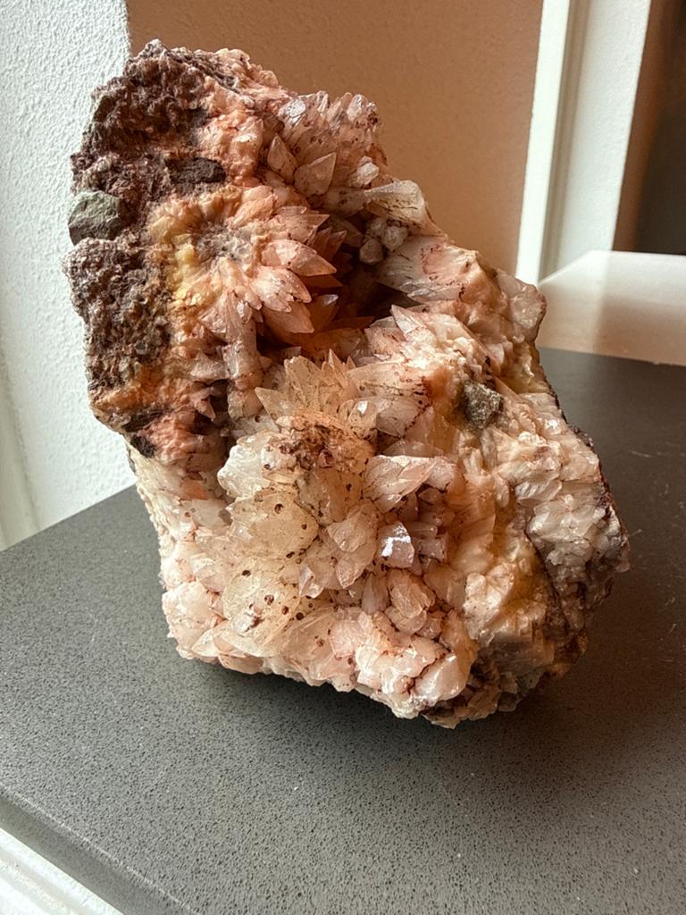 Stilbiet en Apofylliet Kristalcluster - 1390g, Ophalen of Verzenden, Mineraal