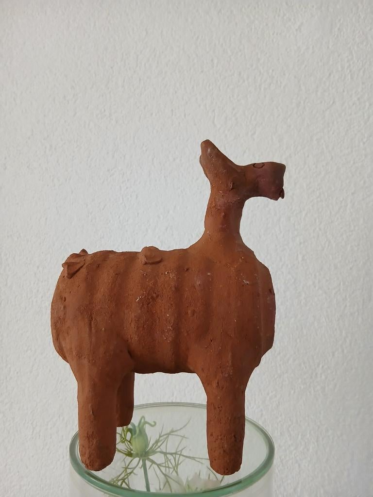 India aardewerk offerbeeld votief beeld paard, Antiek en Kunst, Ophalen