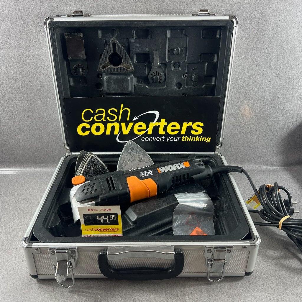 Worx WX680.2 Multitool | in koffer met acc | 350W | 410898, Ophalen of Verzenden, Gebruikt