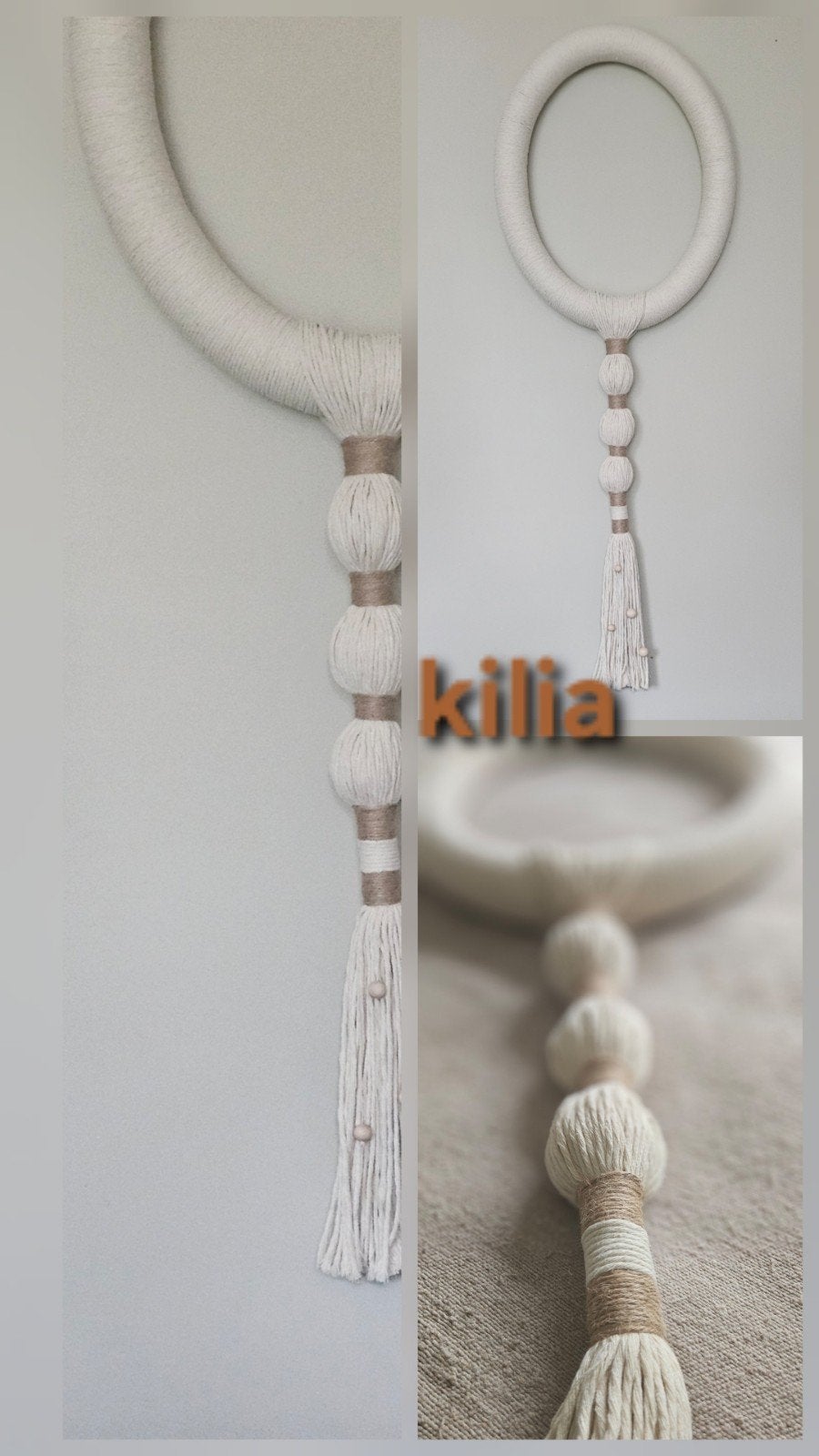 macrame object, muur deco, Boho, Ophalen of Verzenden, 150 cm, Nieuw