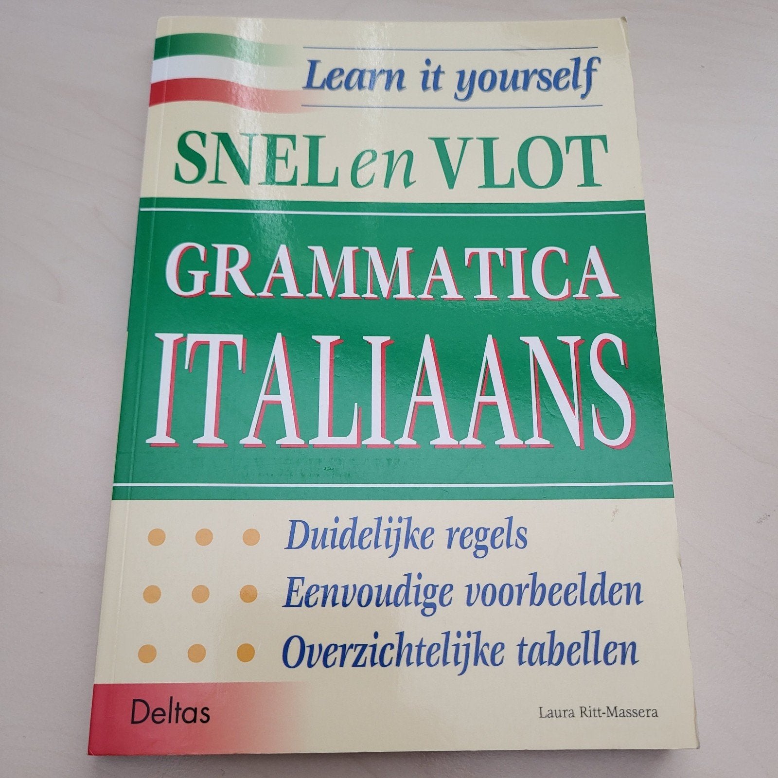L. Ritt-Massera - Snel en vlot grammatica Italiaans, Non-fictie, Ophalen of Verzenden, Zo goed als nieuw, Italiaans