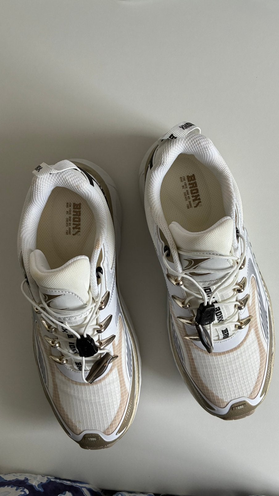Sneakers bronx maat 38 wit goud, Wit, Nieuw, Ophalen of Verzenden, Sneakers of Gympen