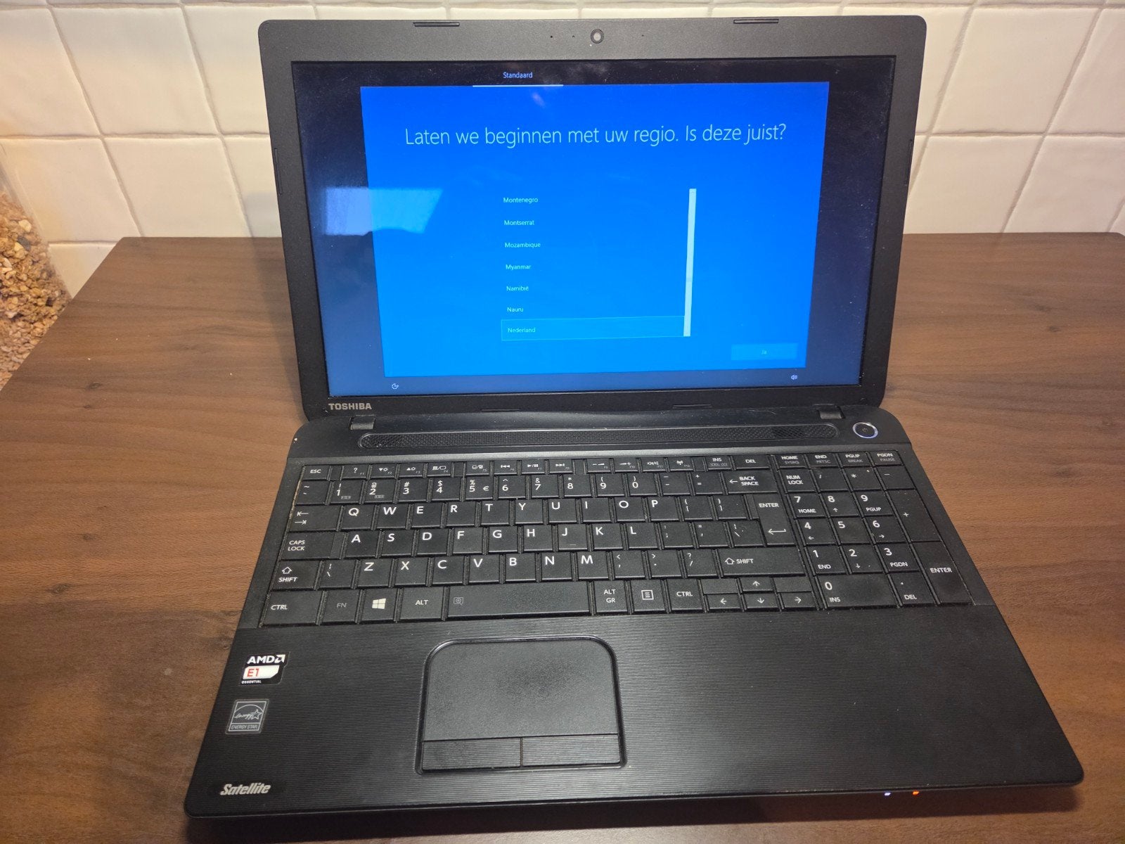 Toshiba Satellite C50D-A-133 Laptop - AMD E1-2100, 4GB RAM, Ophalen, Gebruikt, 15 inch, 2 tot 3 Ghz