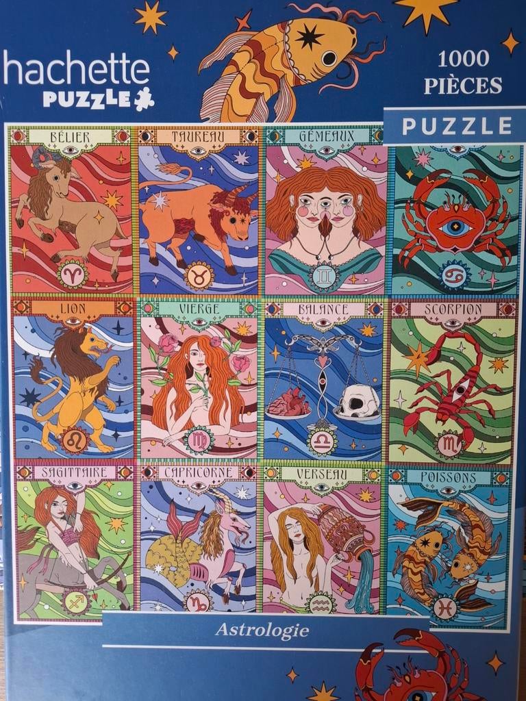 Hachette Astrologie Legpuzzel 1000 Stukjes, Ophalen of Verzenden, 500 t/m 1500 stukjes, Zo goed als nieuw, Legpuzzel