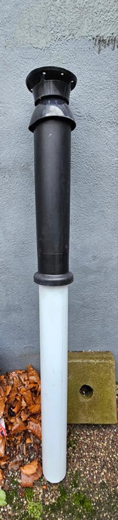 Rookgasafvoerpijp Dak  geiser of ketel 100/60, lengte 140 cm, Doe-het-zelf en Verbouw, Geisers en Boilers, Minder dan 20 liter