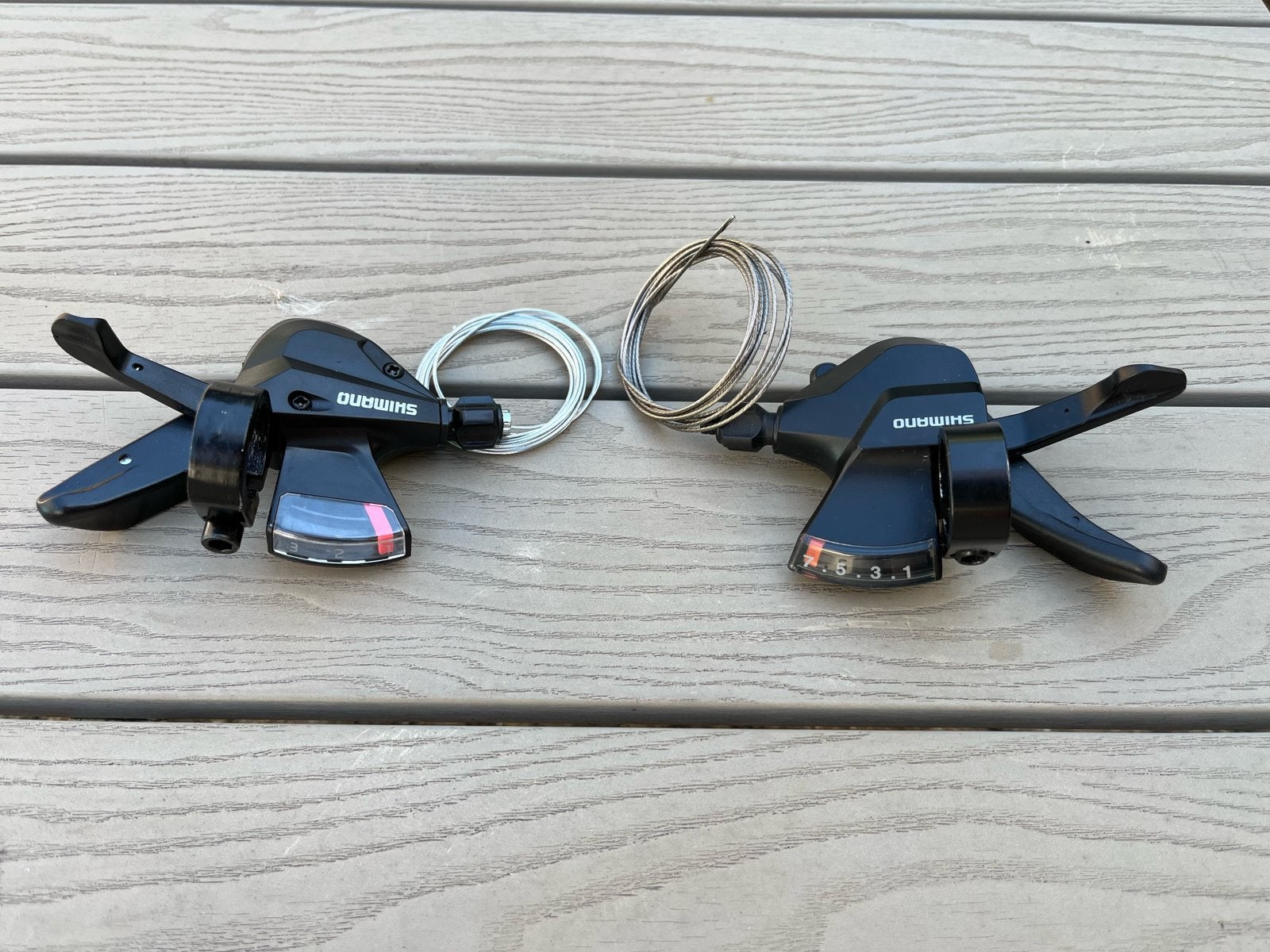 Shimano 3x7 shifters, Ophalen of Verzenden, Zo goed als nieuw