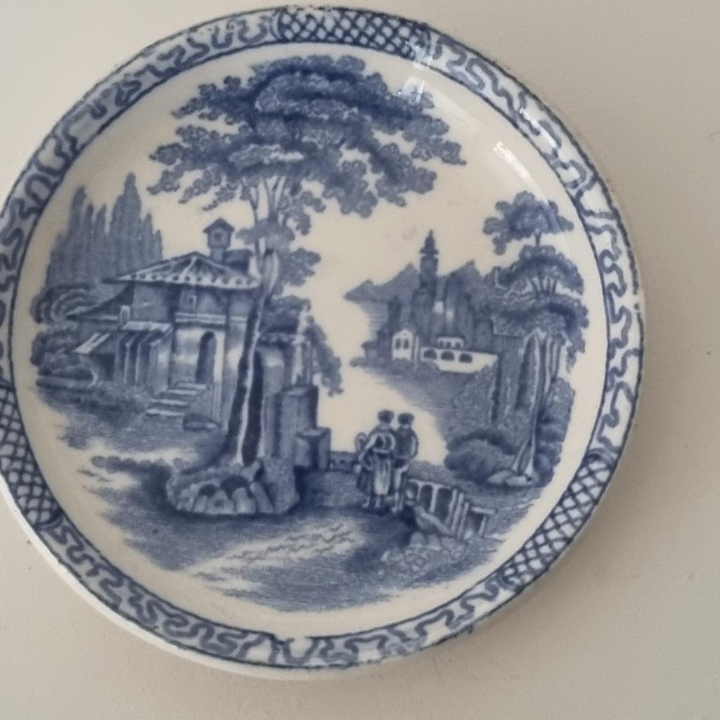 Adams Landscape wandbordje - Blauw/Wit - Vintage, Antiek en Kunst, Antiek | Wandborden en Tegels, Ophalen of Verzenden