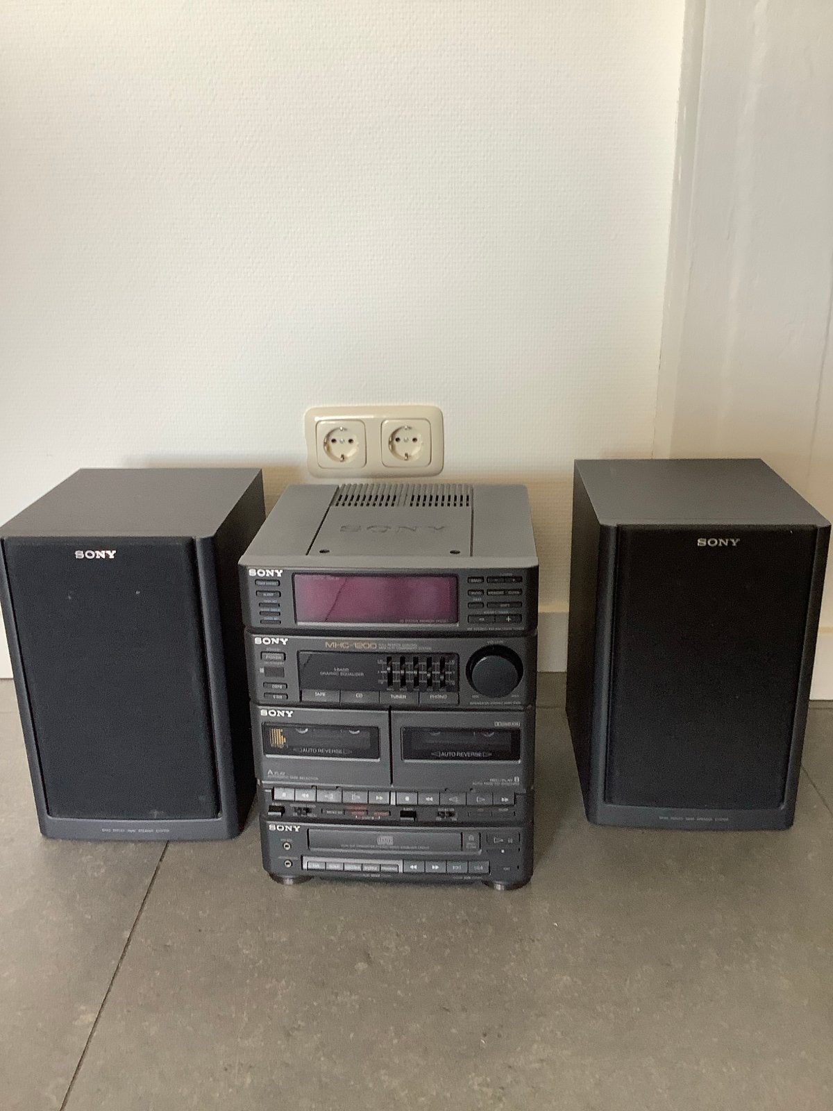 Sony MHC-1200 Stereo Set met Speakers, Ophalen, Gebruikt, Cassettedeck, Losse componenten
