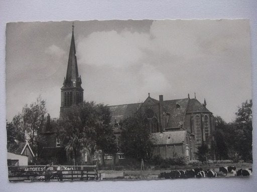 Q15 Uitgeest - R.K. Kerk - 1964, Verzamelen, Ansichtkaarten | Nederland, Ophalen of Verzenden, 1960 tot 1980, Gelopen, Noord-Holland