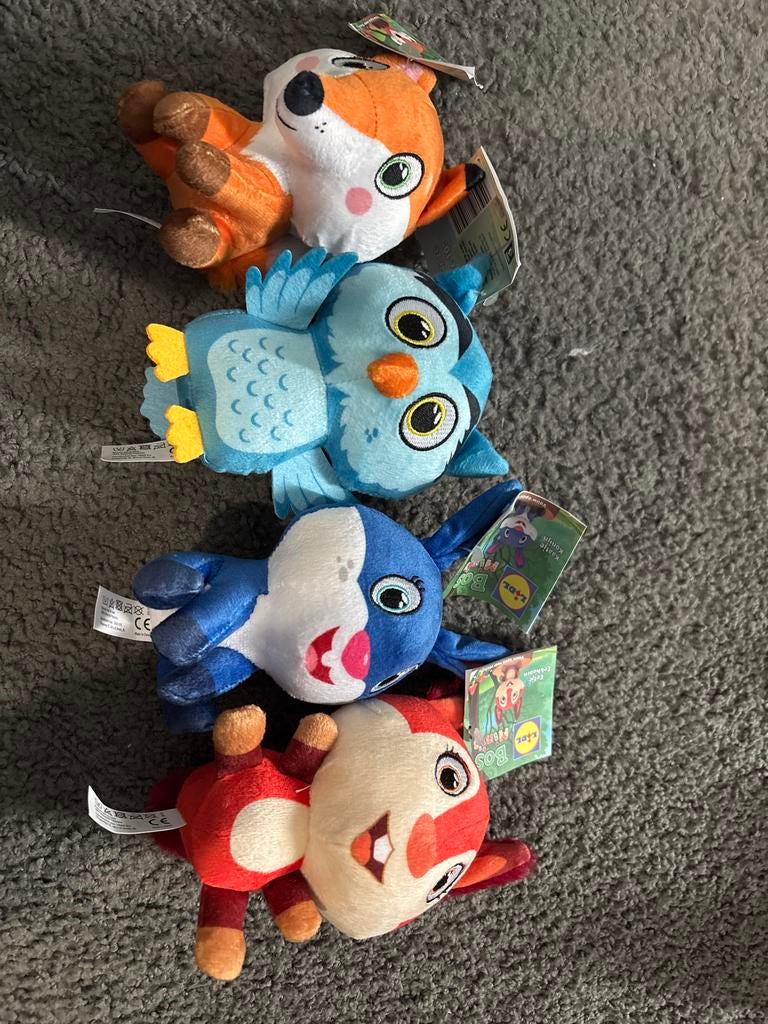 Bosmini's Knuffels - Lidl Spaaractie (4 stuks), Ophalen of Verzenden, Nieuw, Overige typen
