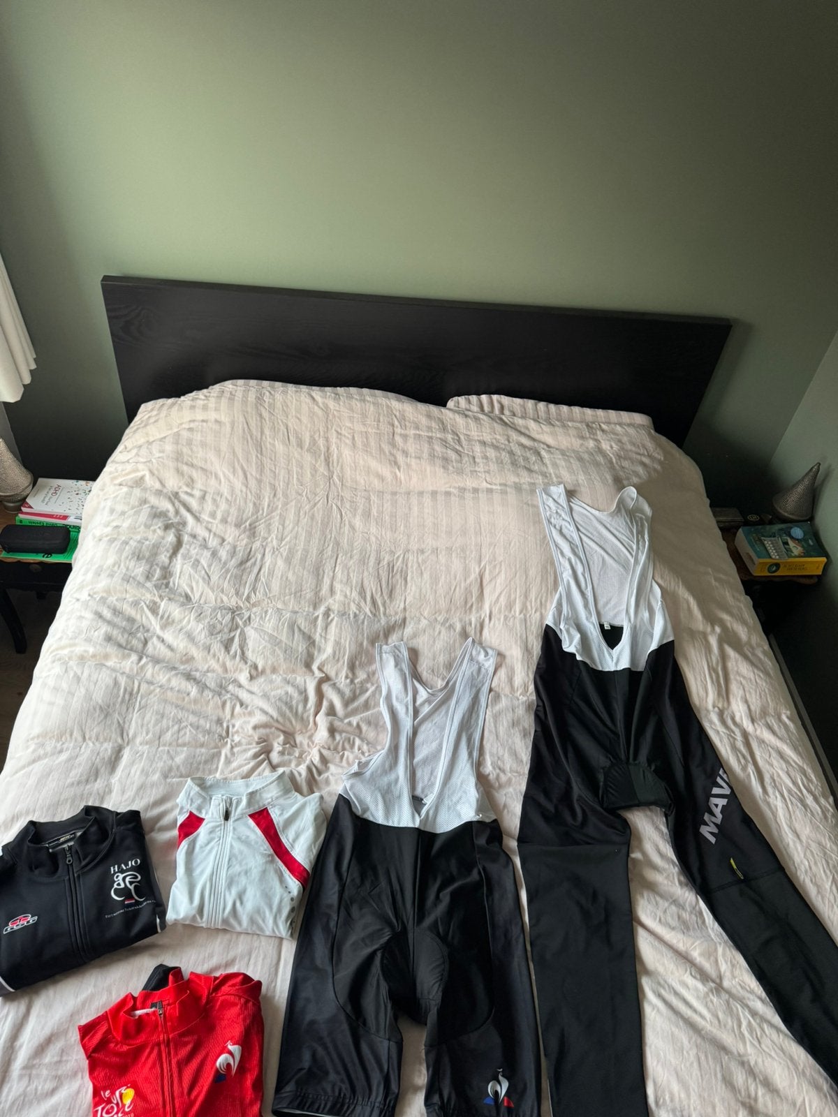 Fietskleding (deels nieuw): shirts, broeken en schoenen, Gebruikt, Heren, Ophalen of Verzenden, L