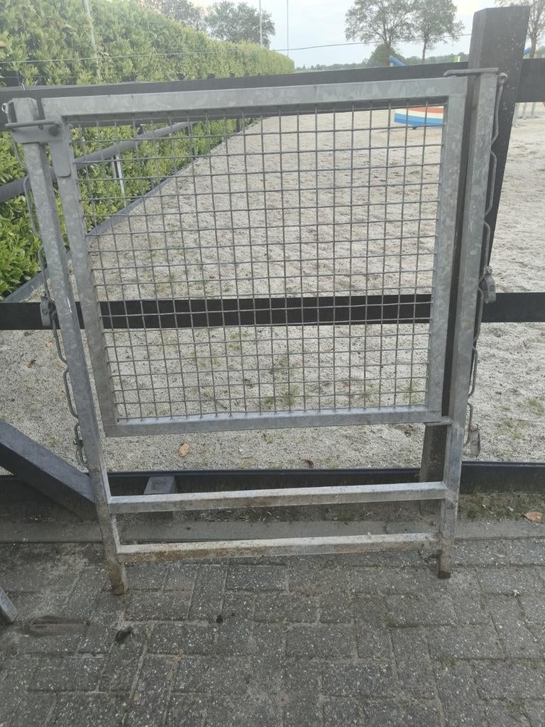 Tuinhekje, toegangspoortjes, gegalvaniseerd, Ophalen, Hout, Volière