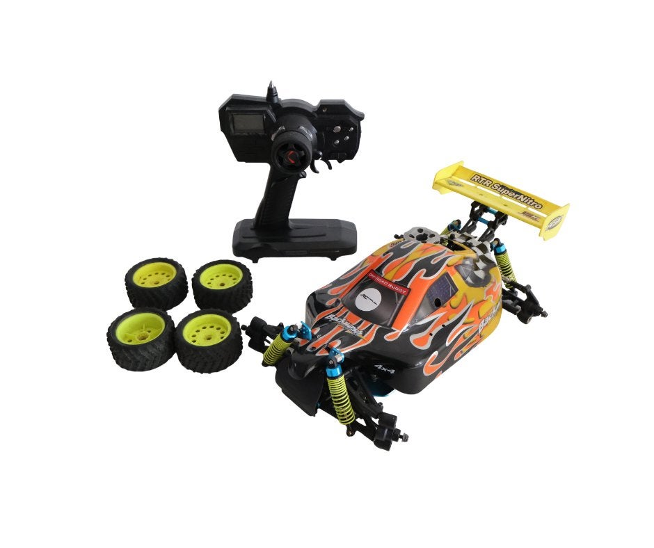 1/10 offroad Blackwash 4x4 nitro rc auto, Gebruikt, Auto offroad, Ophalen of Verzenden, Schaal 1:10