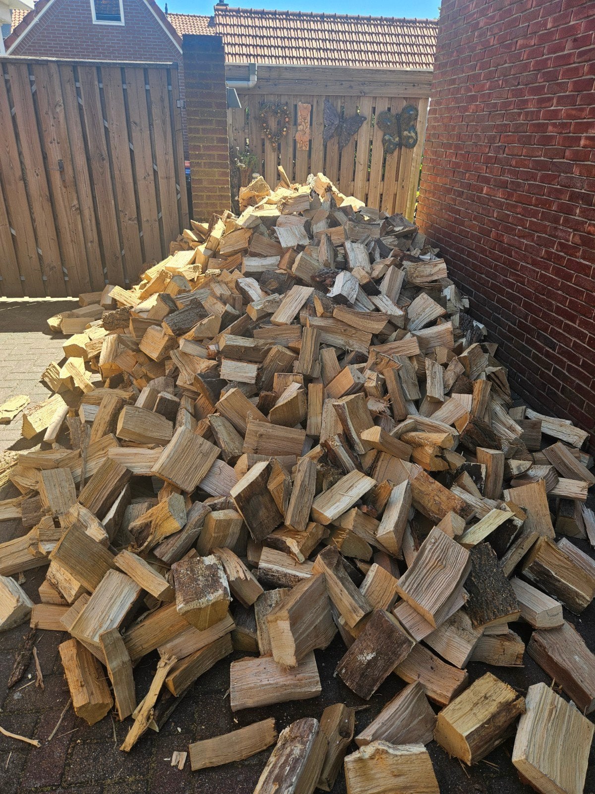 Brandhout haardhout kachelhout gratis bezorgd, Tuin en Terras, Haardhout, 6 m³ of meer, Ophalen of Verzenden, Overige houtsoorten