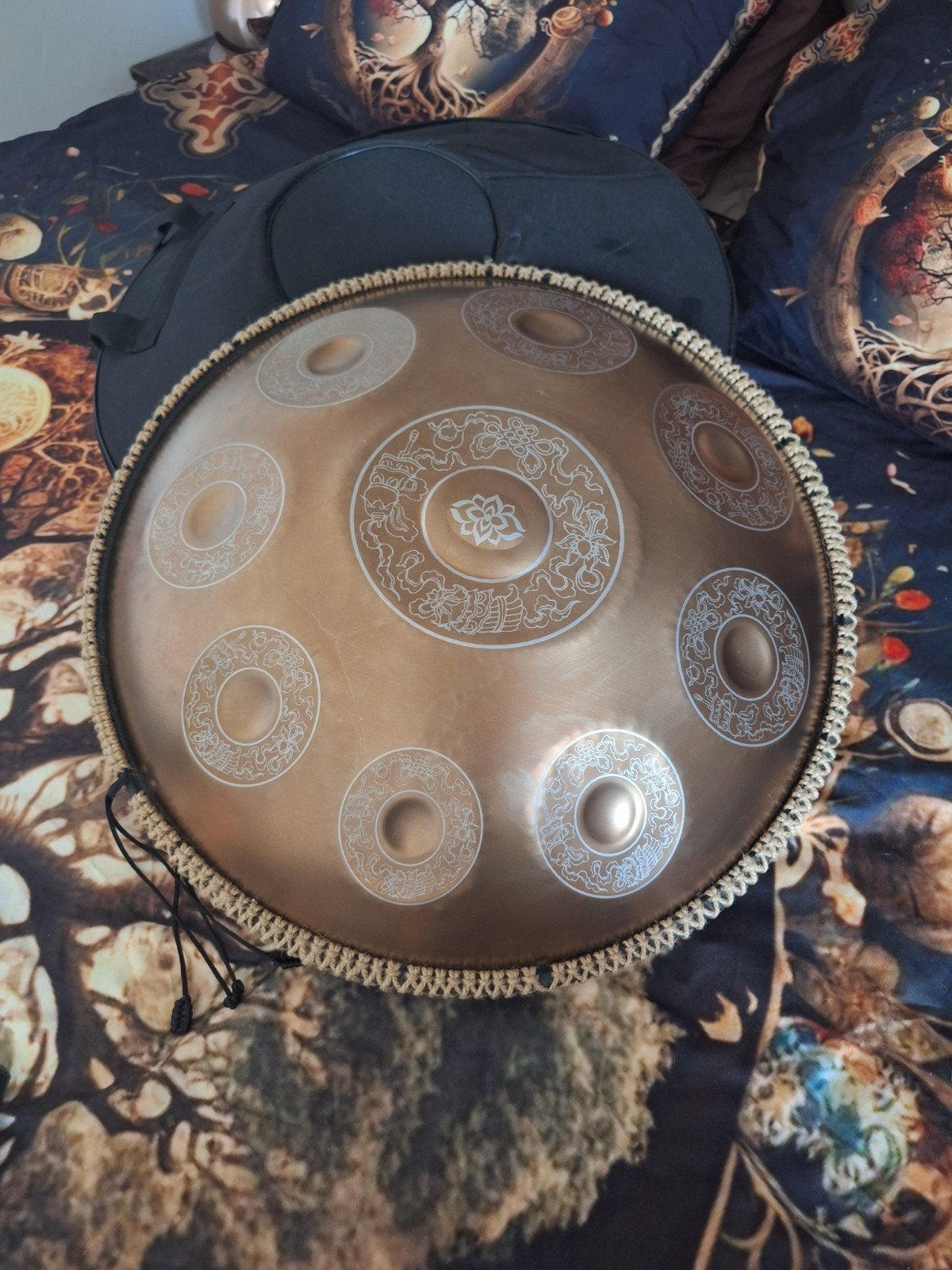 Handpan met standaard,hoes en drumstokjes- Zo goed als nieuw, Ophalen of Verzenden, Zo goed als nieuw