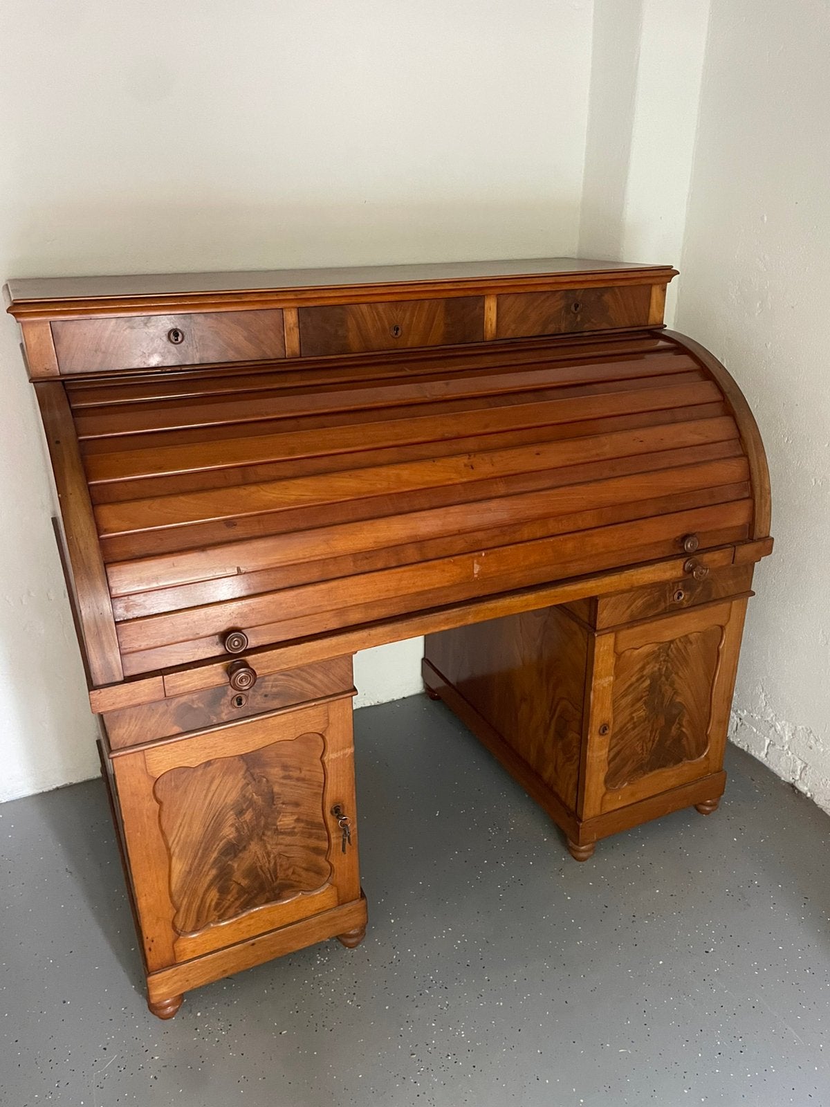 Antiek roltop bureau, Huis en Inrichting, Kasten | Secretaires, Ophalen, Gebruikt