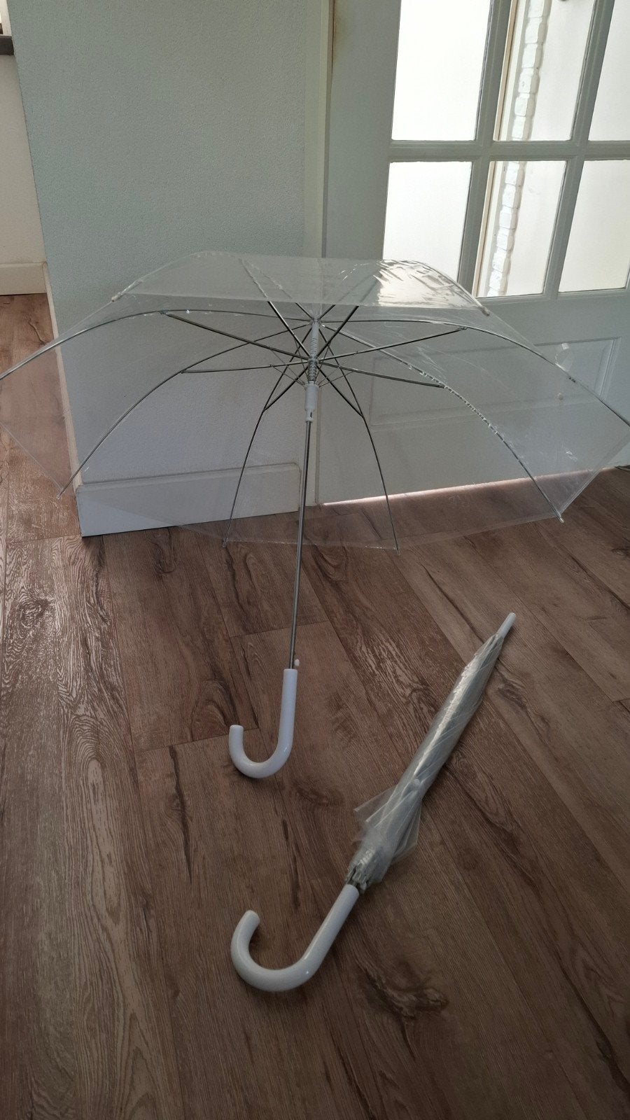 2x Transparante paraplu - Nieuwstaat, Sieraden, Tassen en Uiterlijk, Paraplu's, Ophalen of Verzenden, Zo goed als nieuw