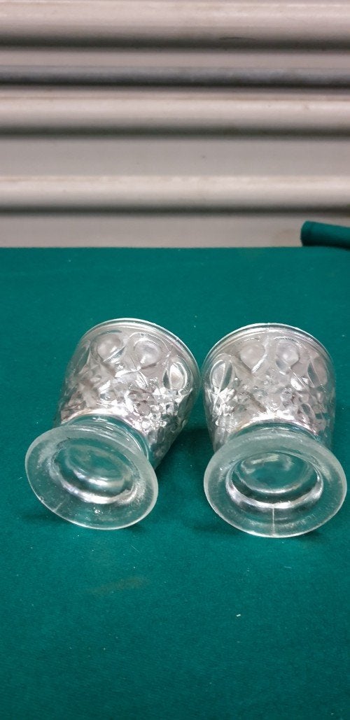 Waxinelicht houders van glas, zilverkleurig, 2 stuks, Ophalen of Verzenden, 'T Olde Gre-j, Info@toldegrej.nl, Endepoelstraat 20f Didam
