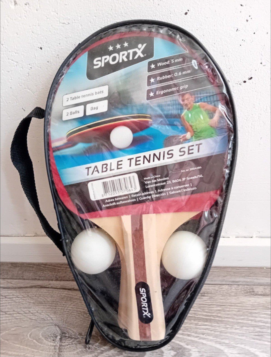 Tafeltennis Set 2 Batjes + 2 Balletjes Met Opbergtas. Nieuw!, Ophalen, Nieuw, Net, Batje(s) of Balletje(s)