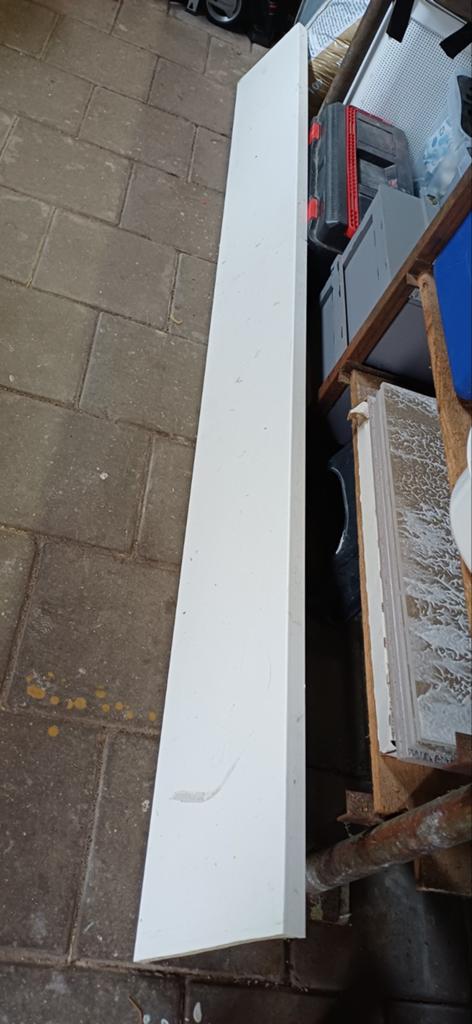 Witte houten plank 239,5 cm, Ophalen, Gebruikt, Minder dan 25 mm, 200 tot 250 cm
