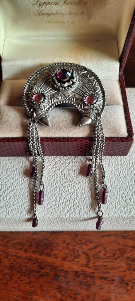 Antieke  Keltische,Viking broche,zilvertin, Ophalen of Verzenden