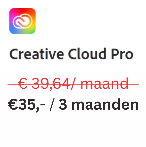 Adobe Creative Cloud Pro 3 maanden, Computers en Software, Ontwerp- en Bewerkingssoftware, Ophalen, Nieuw, Overige
