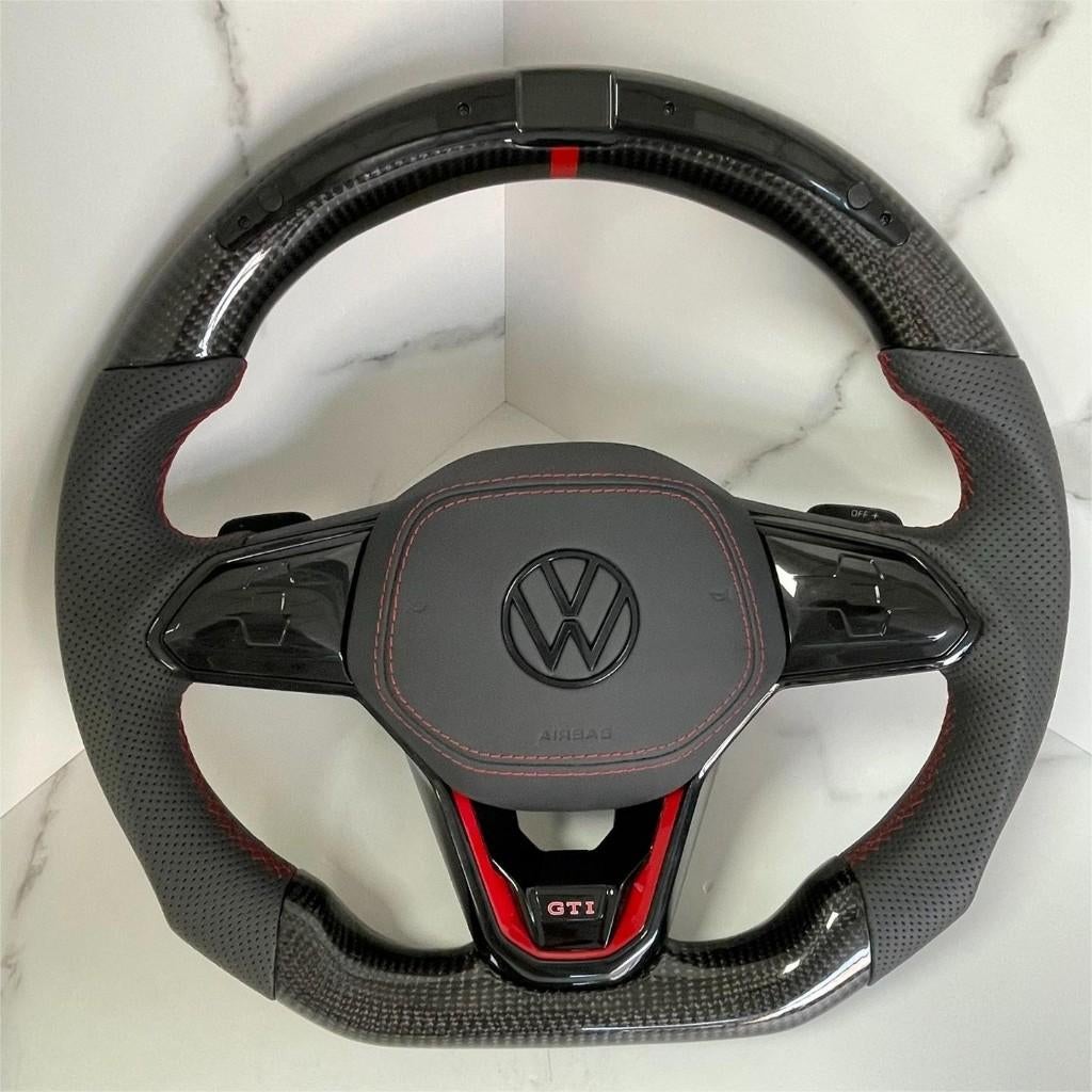 Stuur op maat Volkswagen carbon forged GTI leer alcantara, Auto diversen, Tuning en Styling, Ophalen of Verzenden, ., ., .