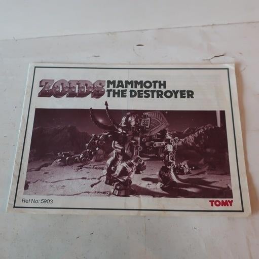Handleiding Tomy Zoid Mammoth The Destroyer origineel, Ophalen of Verzenden, Overige typen