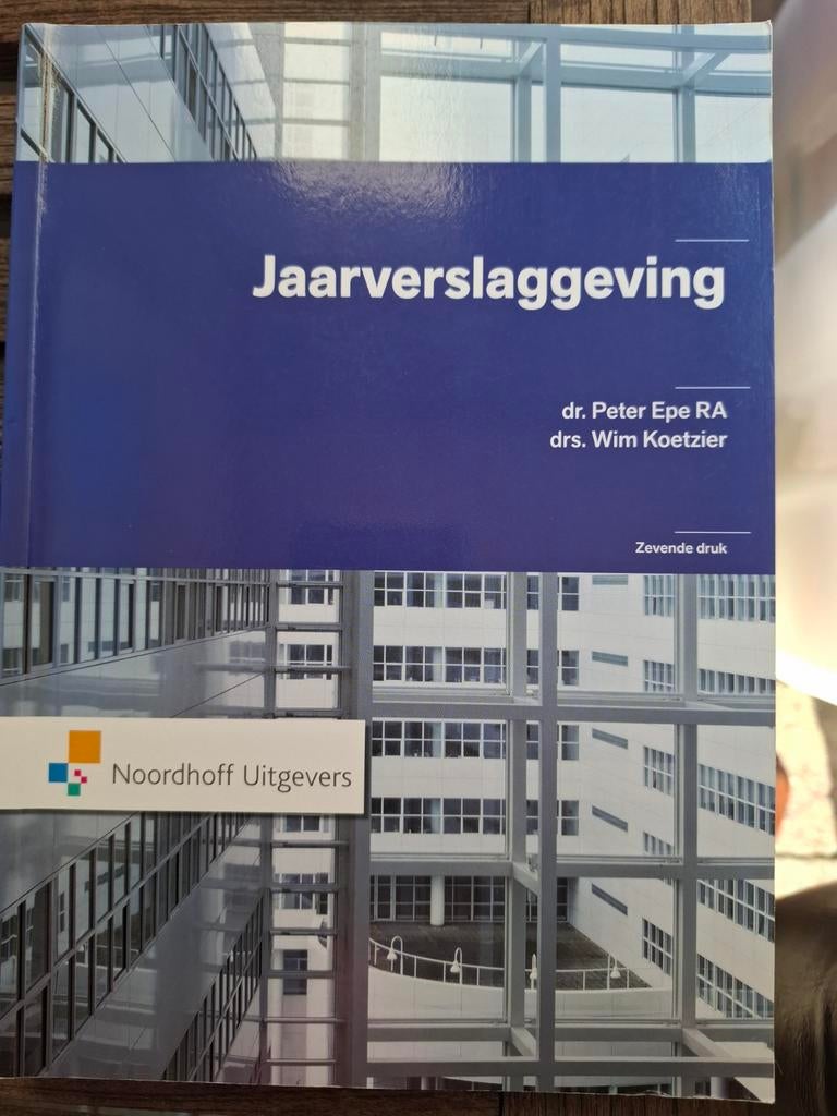 Jaarverslaggeving - Epe & Koetzier, Boeken, Peter Epe, Wim Koetzier, Zo goed als nieuw, Beta, HBO