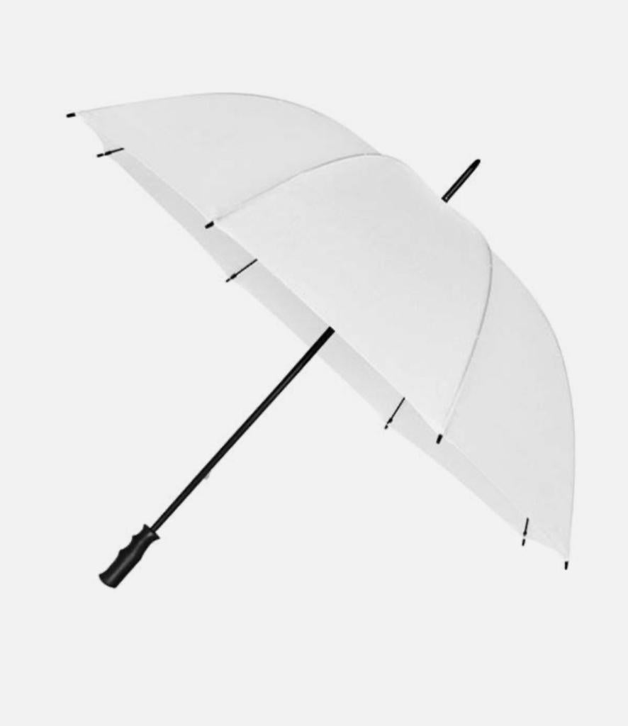 PARTIJ FALCONETTI GOLF PARAPLU WIT 125CM WINDPROEF, Diversen, Rommelmarktspullen, Nieuw, Ophalen of Verzenden