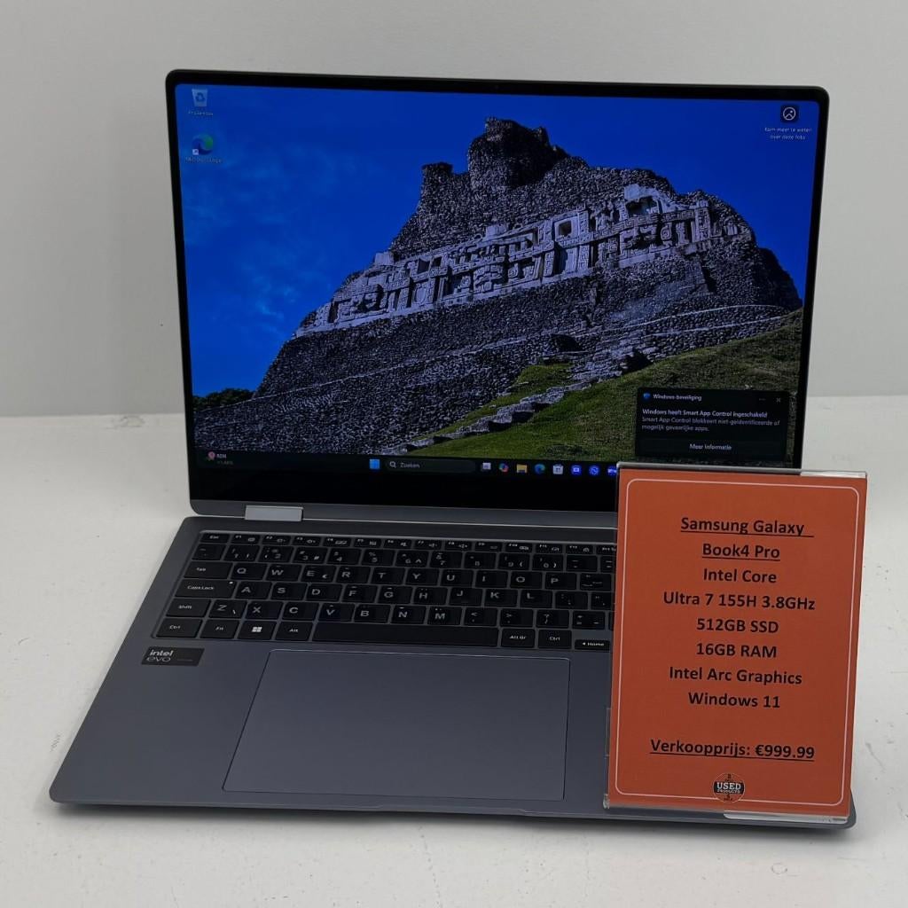 Samsung Galaxy Book4 Pro Laptop | Qwerty stickers | Ultra 7, Computers en Software, Windows Laptops, Zo goed als nieuw, SSD, Minder dan 2 Ghz