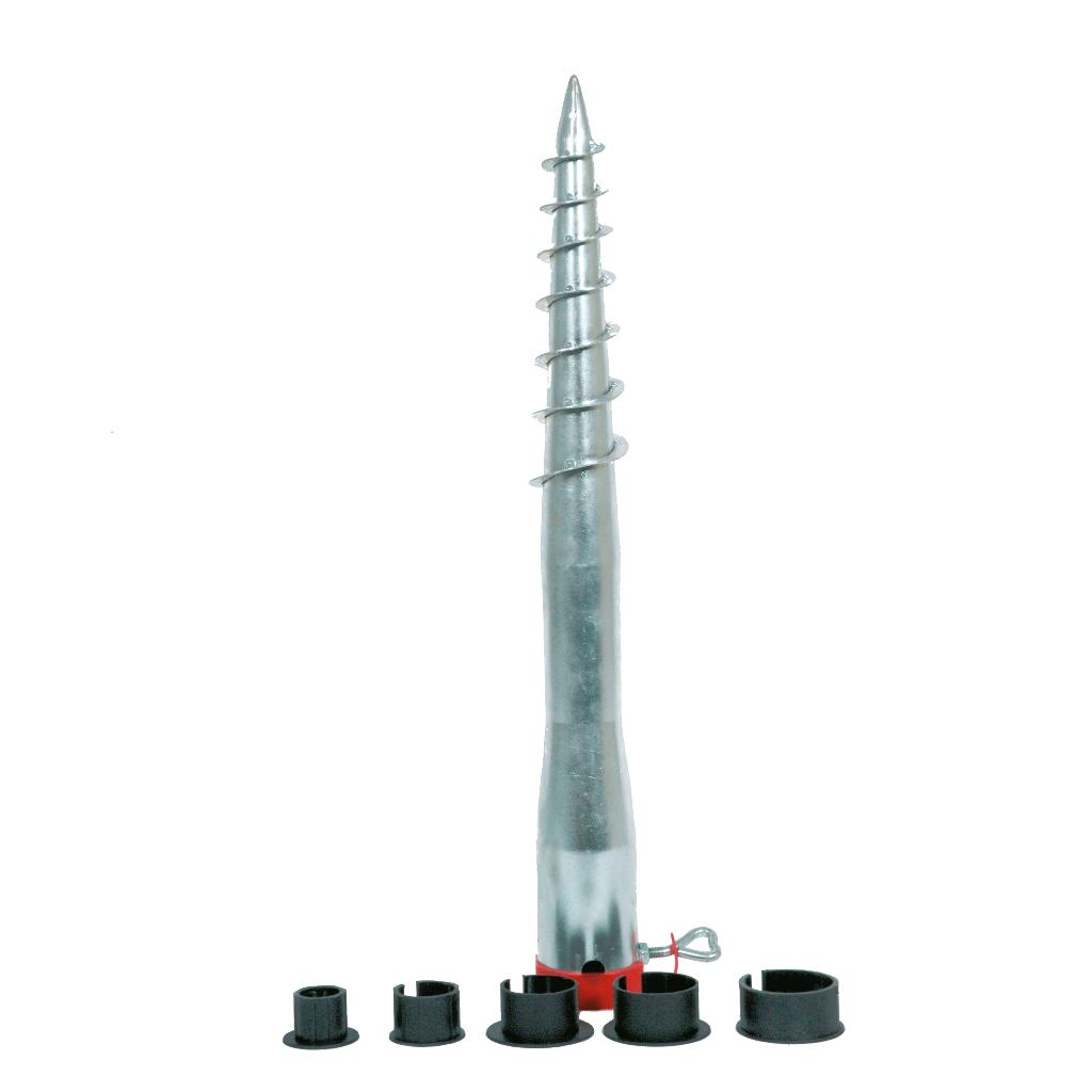 Parasol grondpen verzinkt max doorsnee 65 mm, Ophalen of Verzenden, Nieuw, Minder dan 1 meter, Parasolvoet