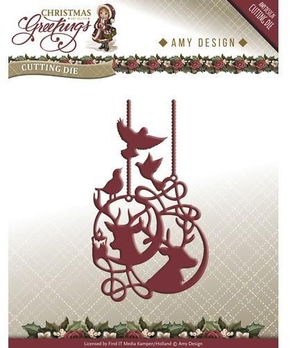 snijmal Amy Design Rendier Ornament ADD10069, Hobby en Vrije tijd, Ophalen of Verzenden, Nieuw, Kerst, Pons of Mal