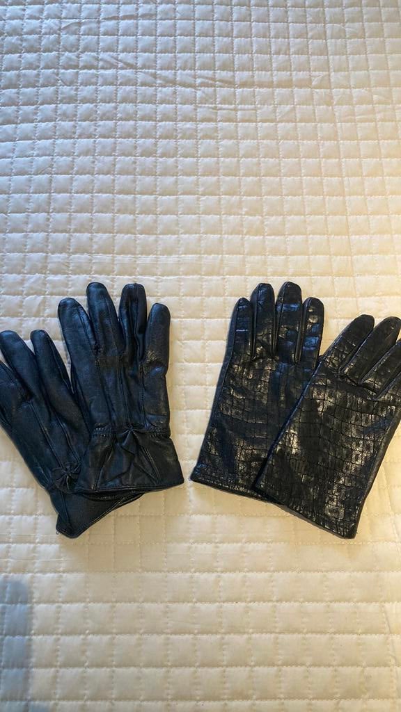 2 paar echt leren dameshandschoenen in zeer goede staat, Kleding | Dames, Mutsen, Sjaals en Handschoenen, Ophalen of Verzenden