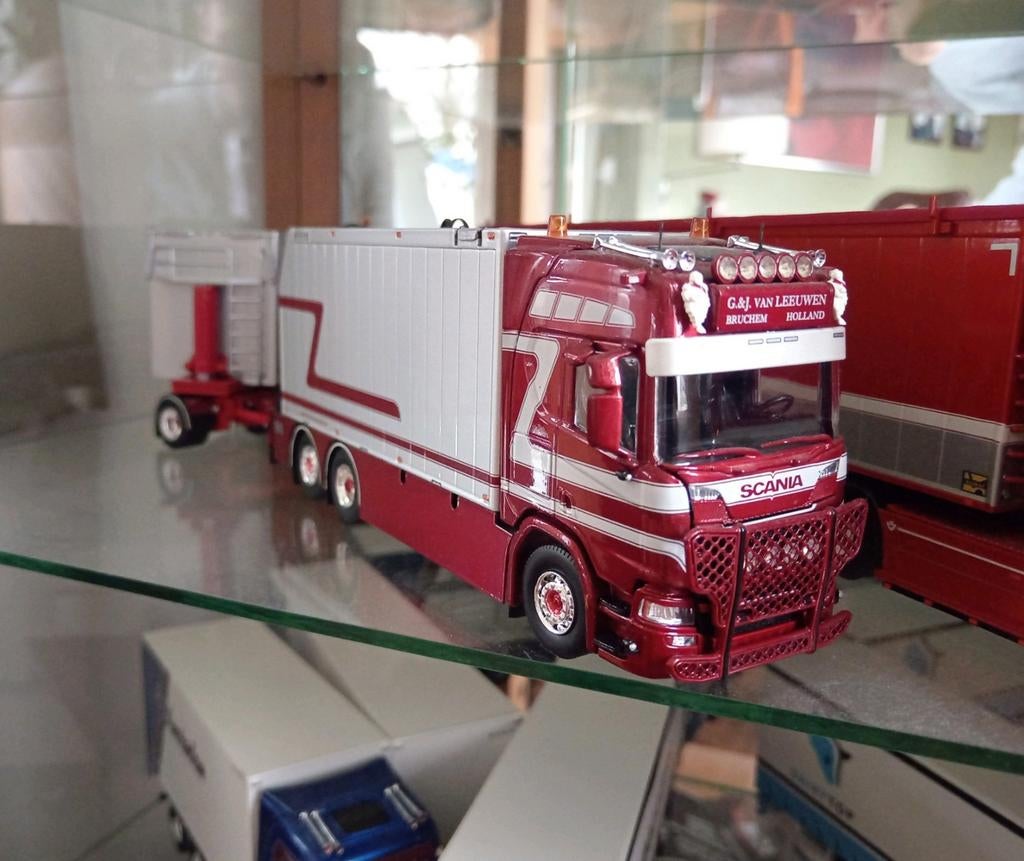 Scania Next Gen combinatie van Leeuwen Tekno, Hobby en Vrije tijd, Modelauto's | 1:50, Tekno, Nieuw, Tekno, Bus of Vrachtwagen
