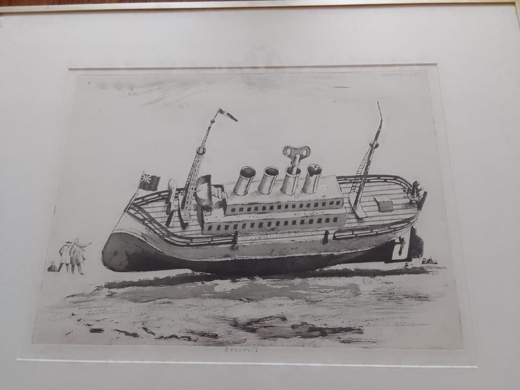 Berserik 1985 Potlood Tekening in Lijst, Antiek en Kunst, Ophalen of Verzenden