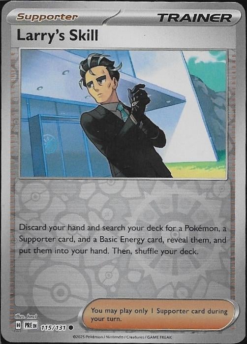Prismatic Evolutions,  Larry's Skill [reverse] 115/131, Ophalen of Verzenden, Nieuw, Losse kaart