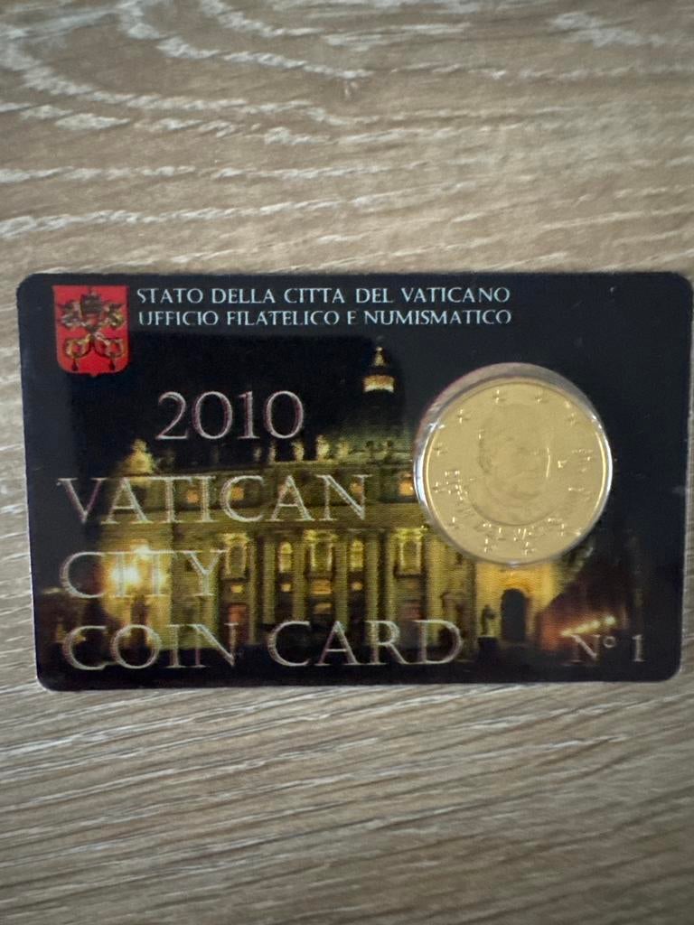 Vaticaan 2010 50 Eurocent Coin Card, Ophalen of Verzenden, Overige landen, Losse munt