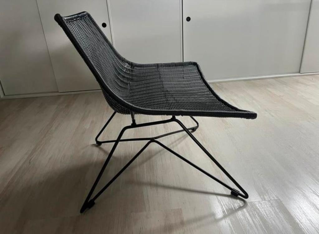 Relax / Vlinder stoel - zwart, Huis en Inrichting, Stoelen, Ophalen, Zwart, Zo goed als nieuw, Metaal