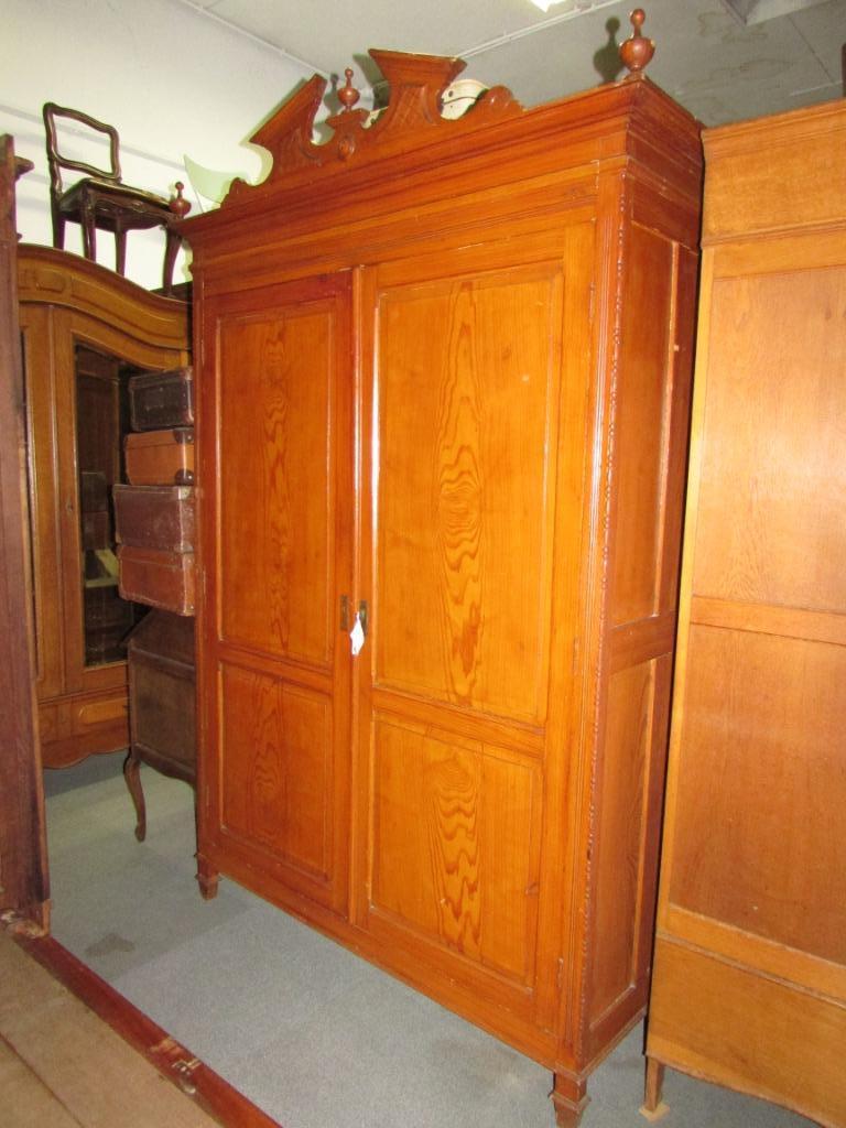 antieke  rood grenen linnenkast kleerkast kleerkast, Huis en Inrichting, Antiek rood  grenen, 150 tot 200 cm, Zo goed als nieuw