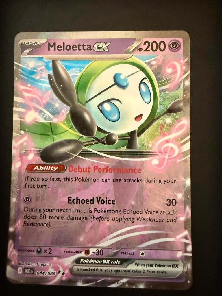 Meloetta EX 044/086 Black Bolt, Ophalen of Verzenden, Zo goed als nieuw