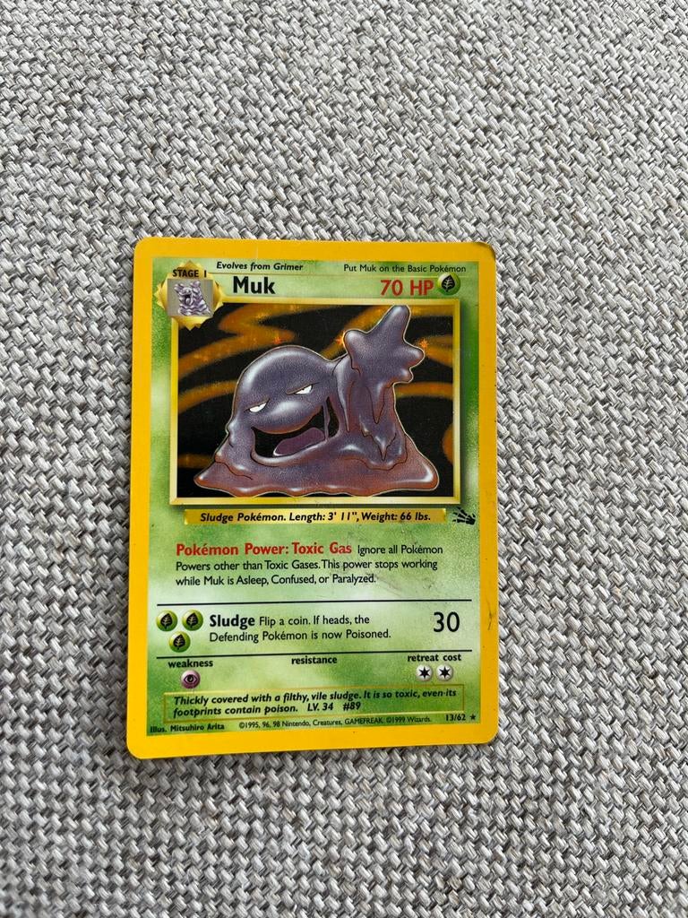 Muk Pokemon kaart - Goede conditie, Ophalen of Verzenden, Gebruikt, Losse kaart