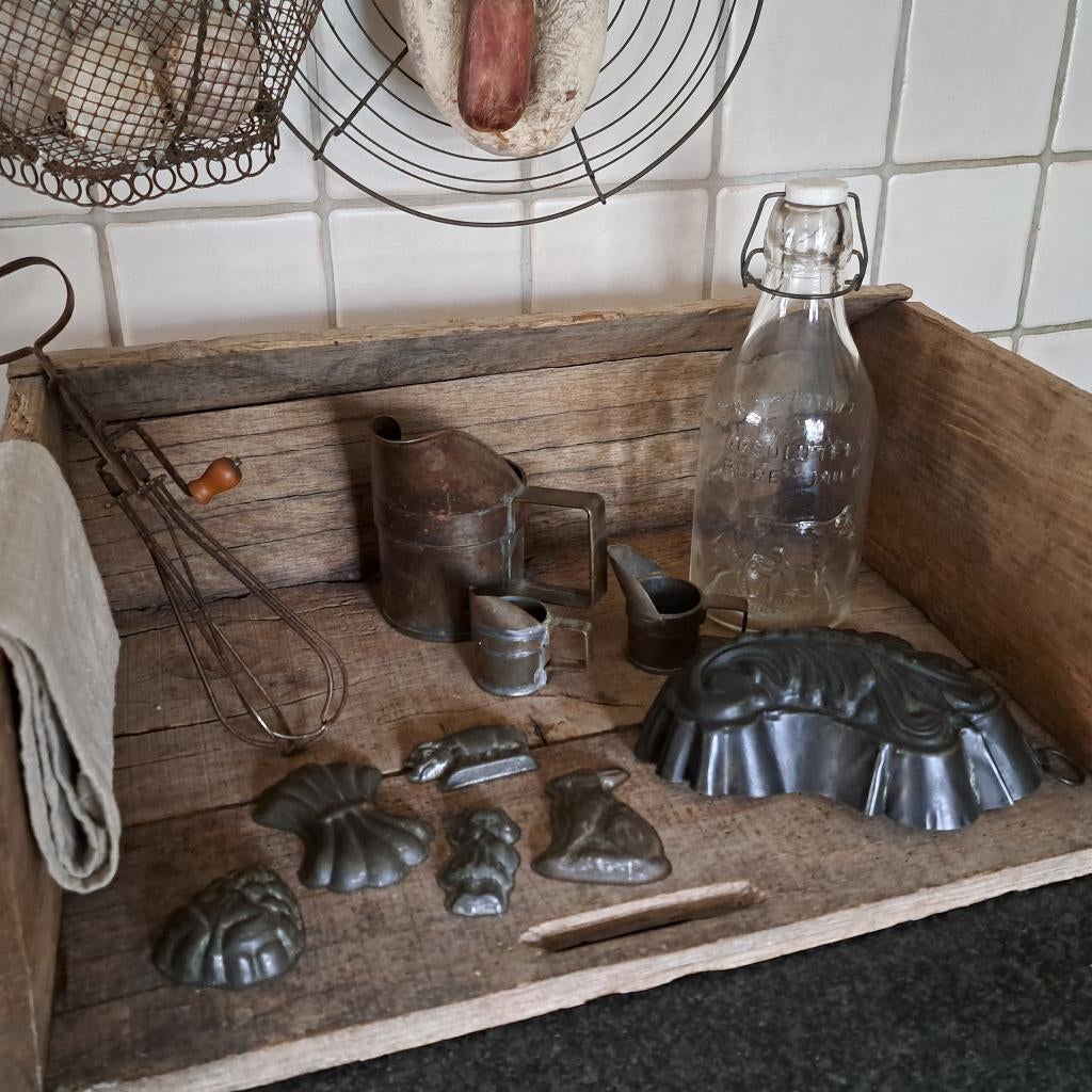 Brocante oude bakvorm chocoladevorm chocolademal *Etage3*, Gebruikt, ., Ophalen of Verzenden, .