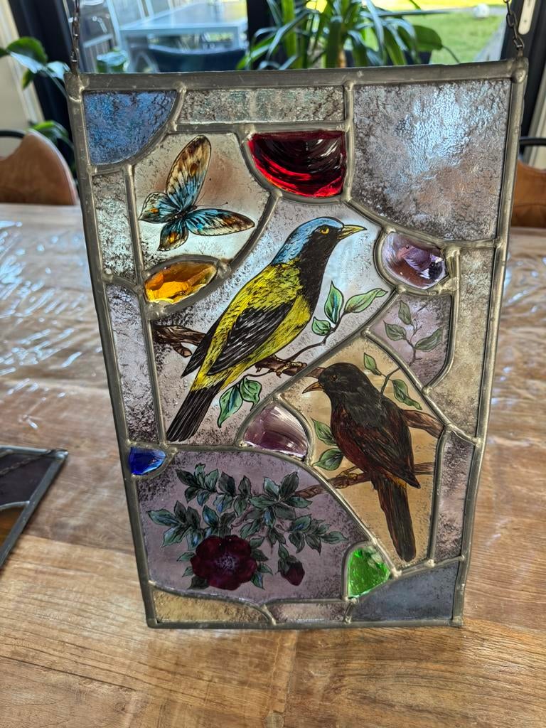Tiffany glas ramen hang, Antiek en Kunst, Antiek | Glas en Kristal, Ophalen of Verzenden