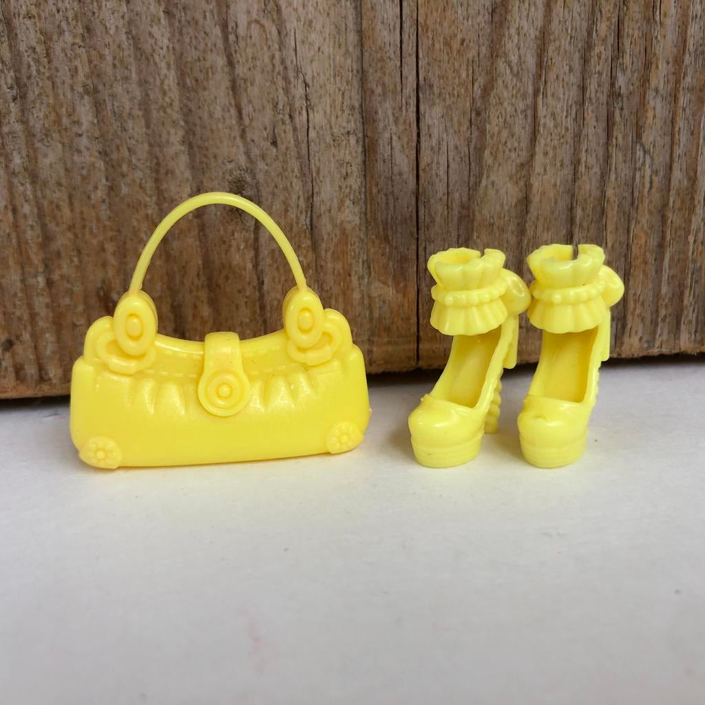 Tas met bijpassende schoenen geel, Ophalen of Verzenden, Zo goed als nieuw, Barbie