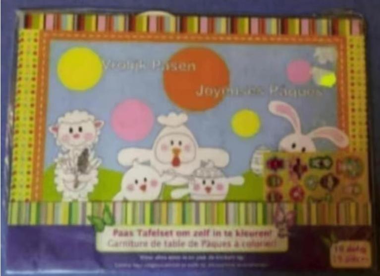 Paas tafelset om zelf te kleuren; placemats ed, kuiken Pasen, Diversen, Pasen, Ophalen of Verzenden, Nieuw