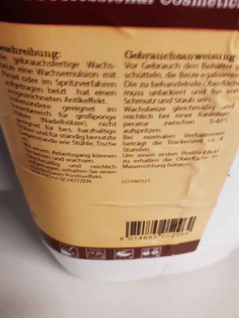3 x 5 liter flacons Borma Wachsbeits,  donkerbruin, Ophalen of Verzenden, Nieuw